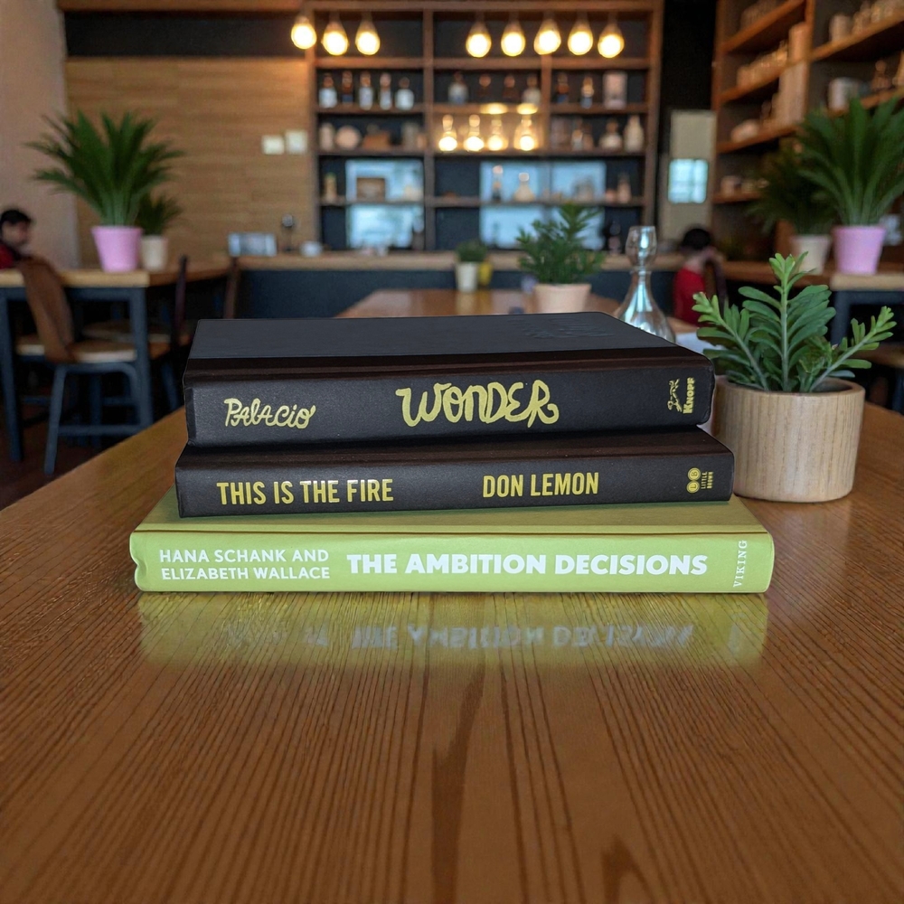 Curated Books with Black and Green Covers